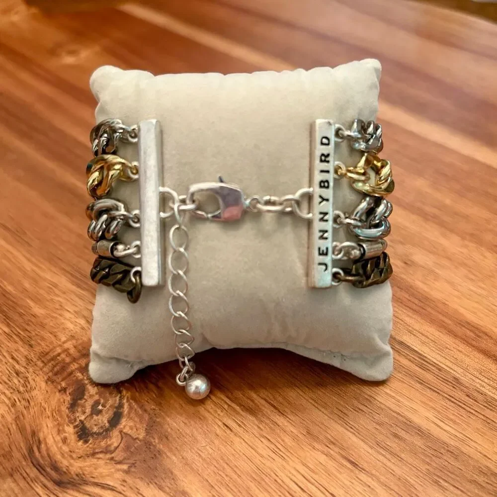 Jenny Bird | Multi-Chain Bracelet | Tri-Color | 7” Adjustable