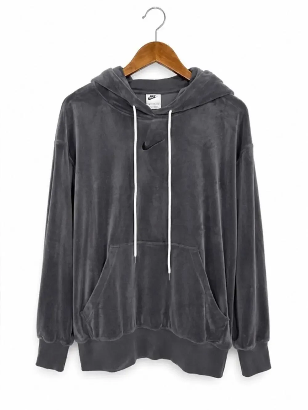 Nike Sportswear Oversized Terry Anthracite/Black Pullover Hoodie XS