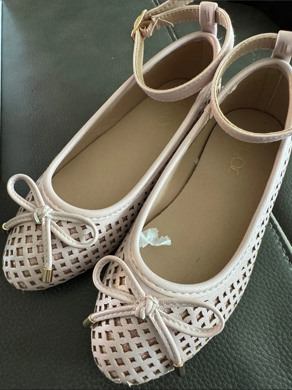 Sugar Girls Pink Ballet Flats with Ankle Strap