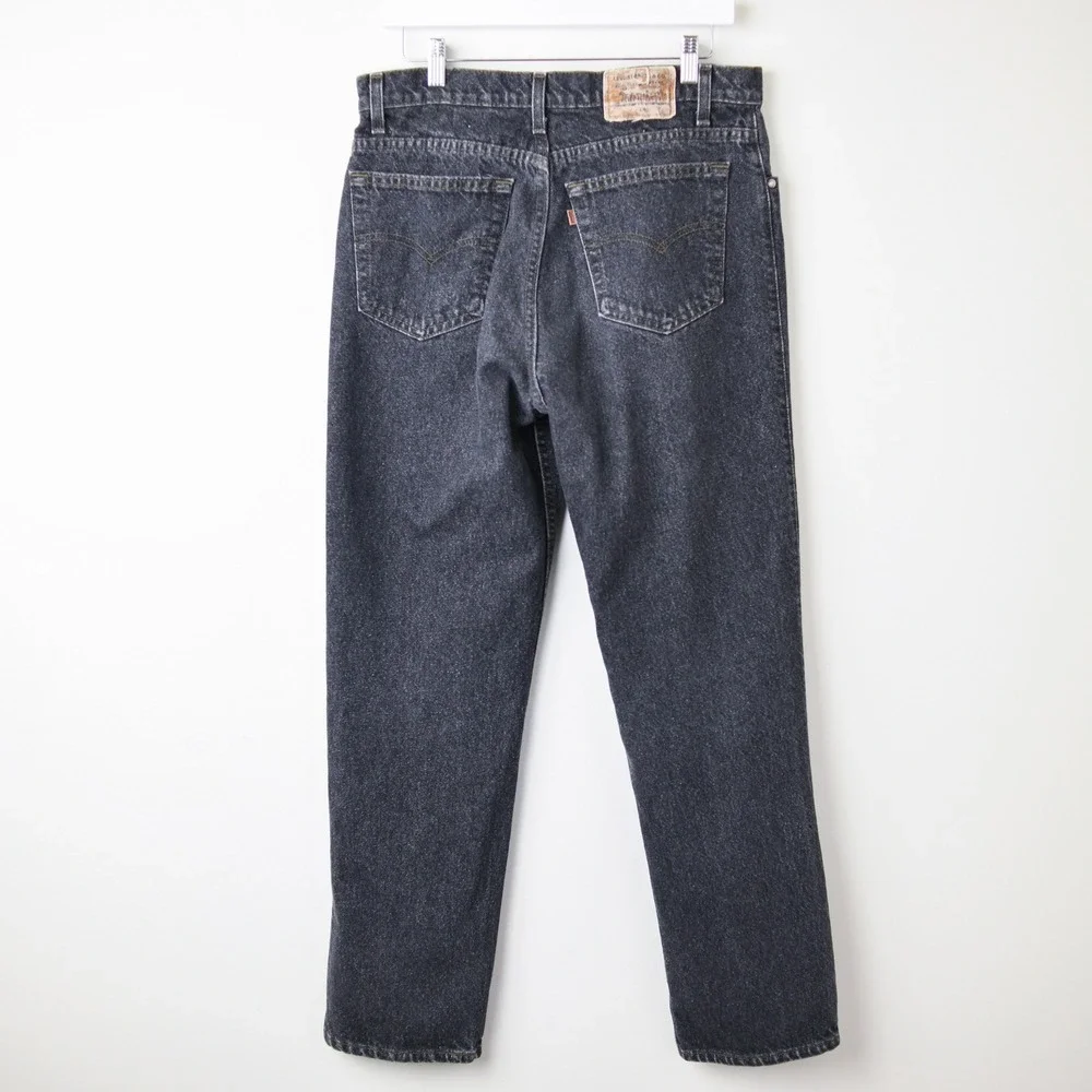Vintage 90s Levi's Orange Tab 540 Made USA Charcoal Black Jeans Men's 34x30