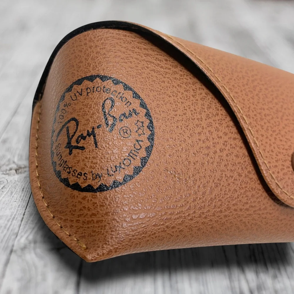 Ray-Ban RB3447N Round Metal Sunglasses Gold Green G15 53mm OG Case Cloth Papers