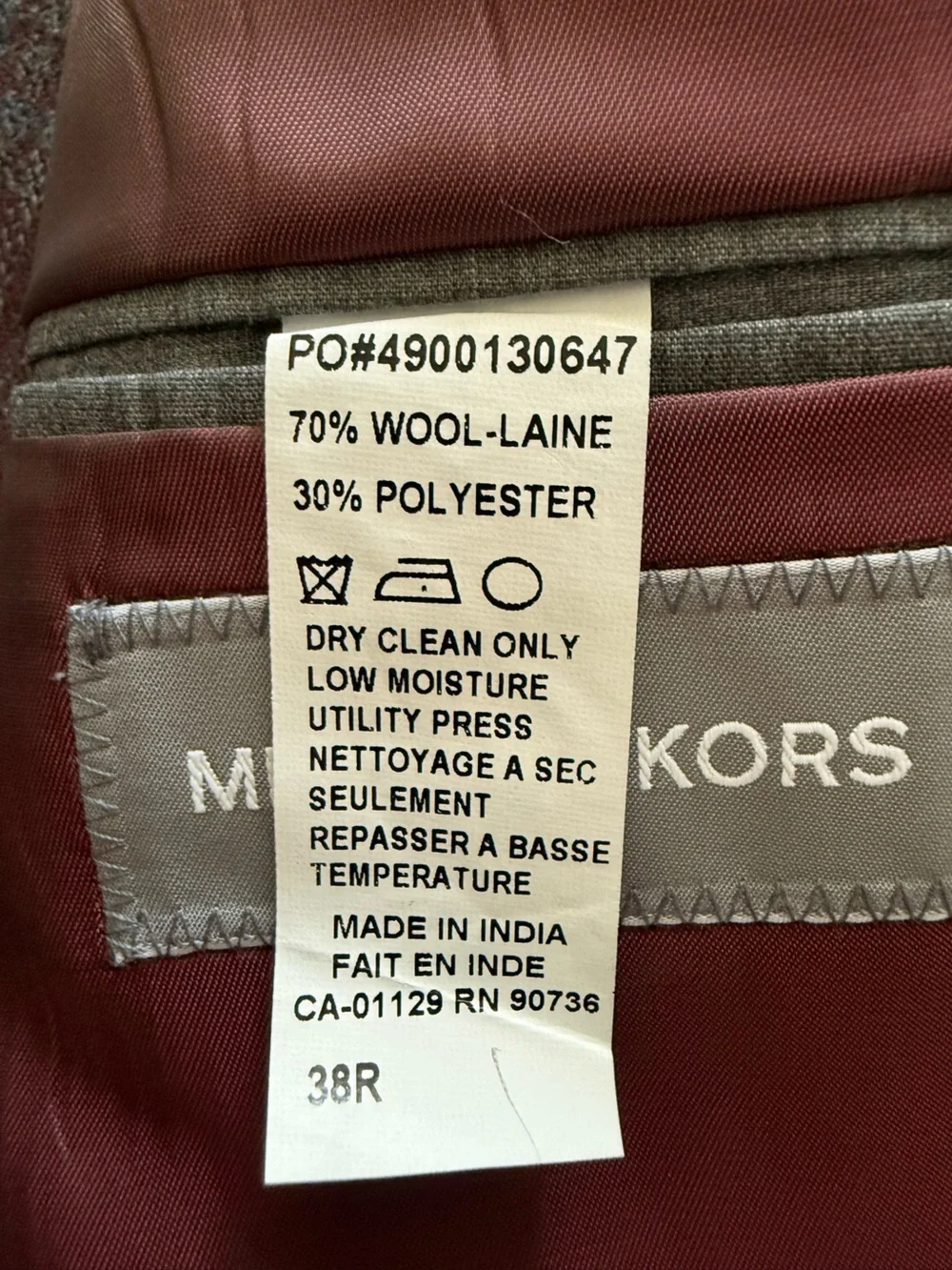 Michael Kors Men's Classic Fit Plaid Sport Coat in Brick/Blue