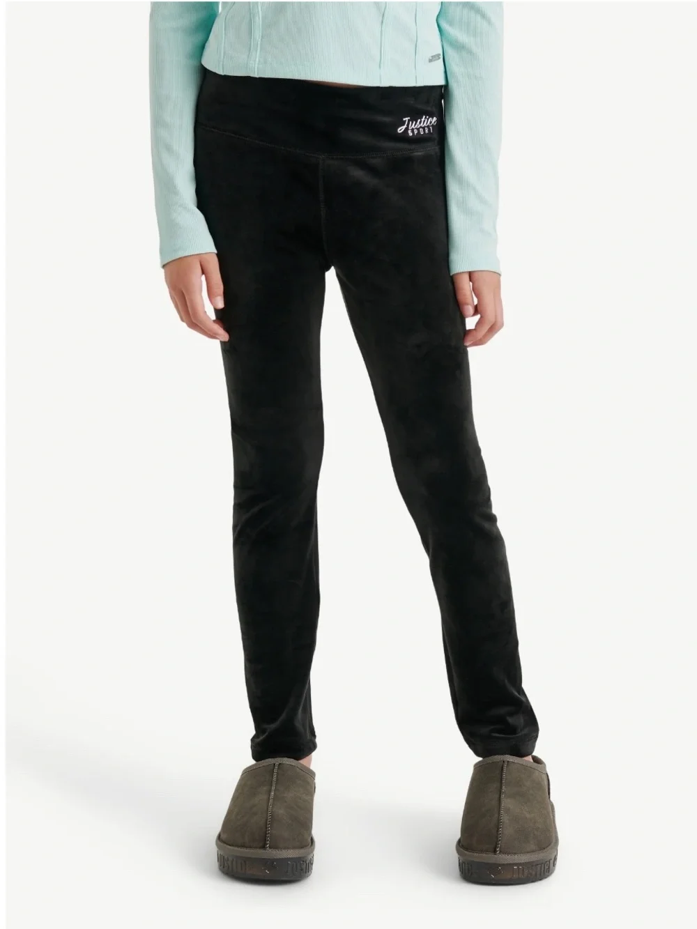 Justice Girls Velvet Legging Size: L NWT