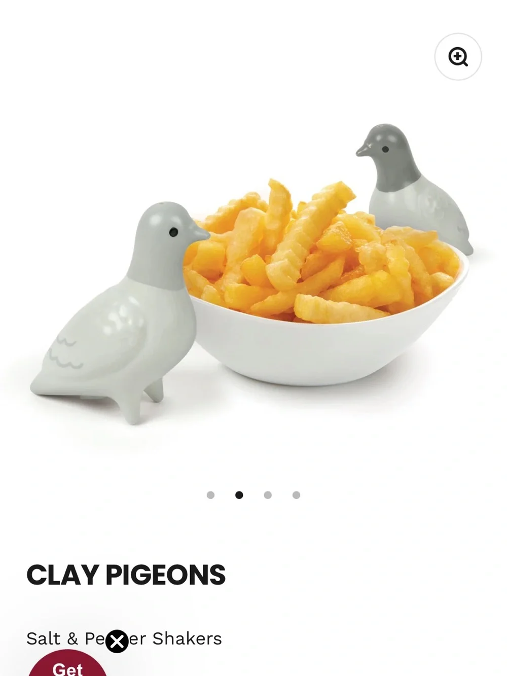 Fred Ceramic Clay Pigeon Salt & Pepper Set