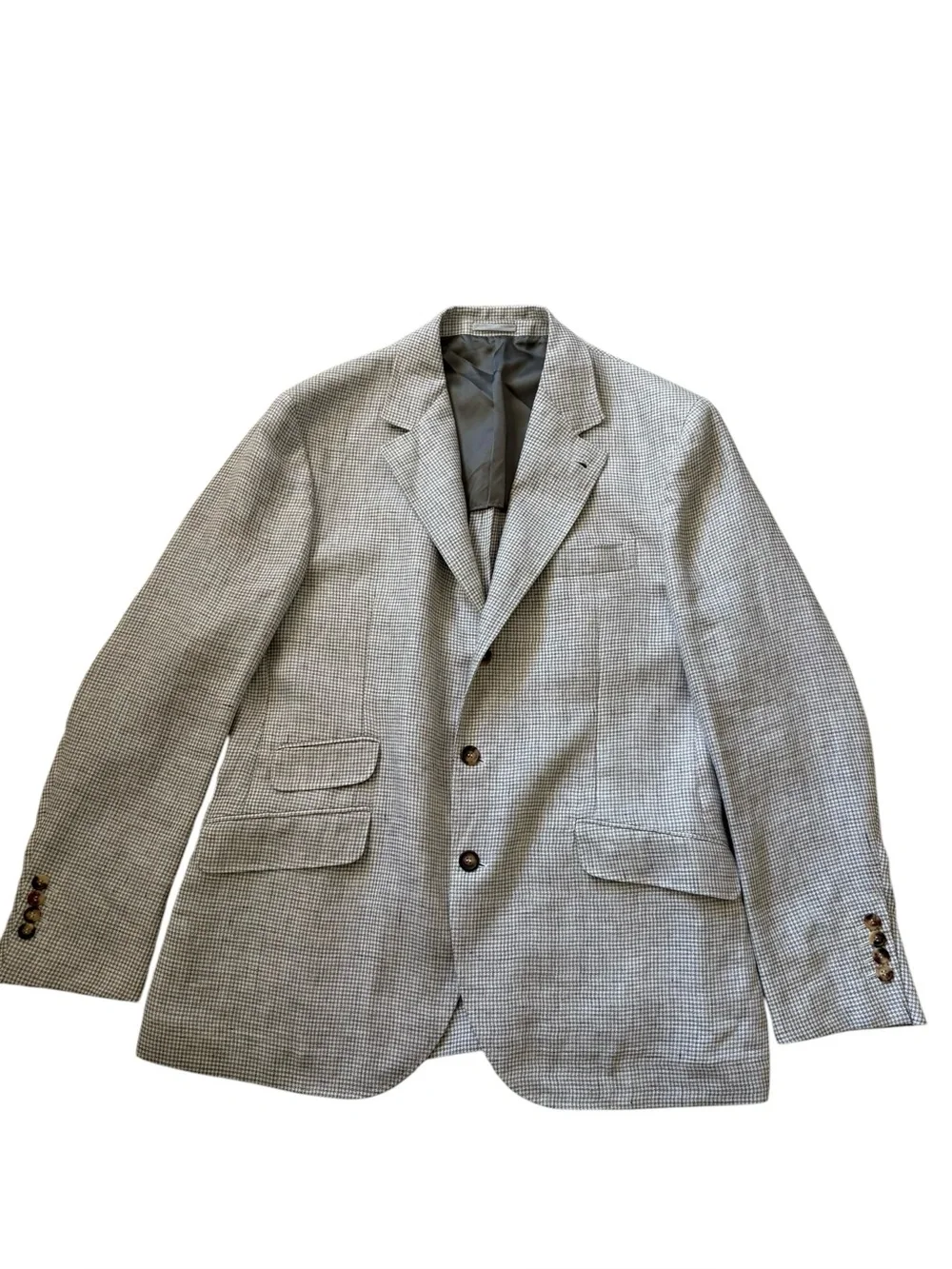 NWT Brunello Cucinelli Linen Delave PDP Cavallo Blazer Jacket 52 IT/42 US Gray
