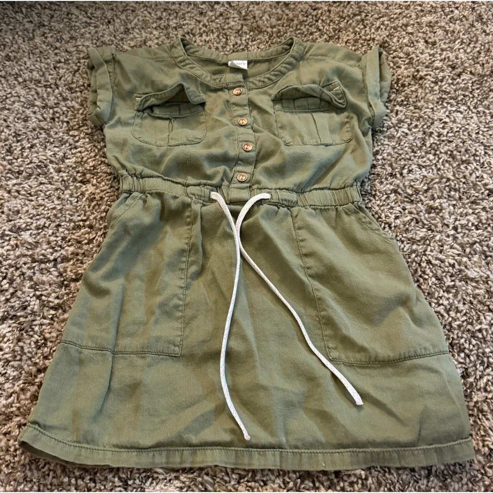 Carter's Army Green One Piece Toddler Girl Summer Romper 3t