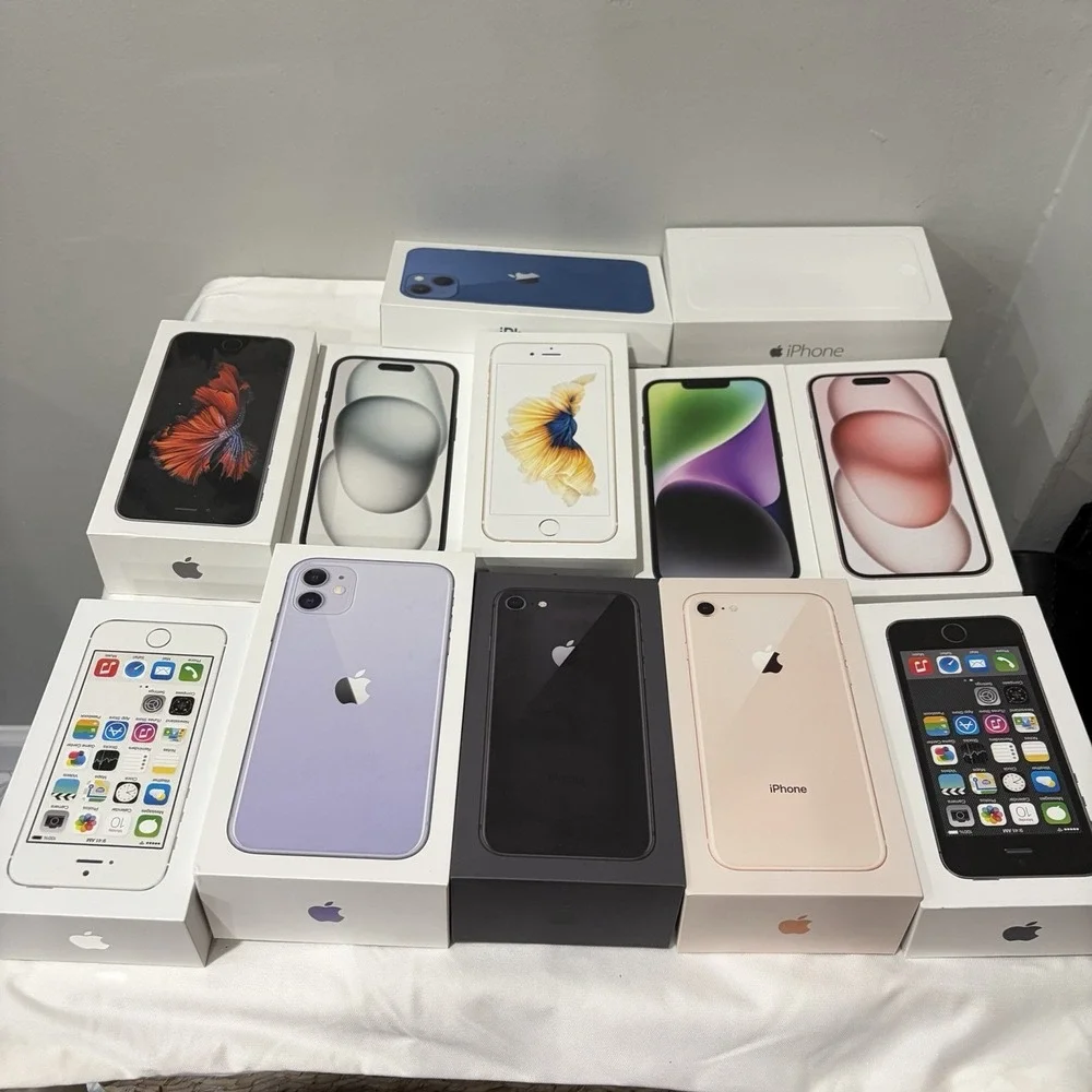 Lot Of 12 iPhone Empty Boxes Mixed No Accessories 5s 8 11 14 15 6s 6 13
