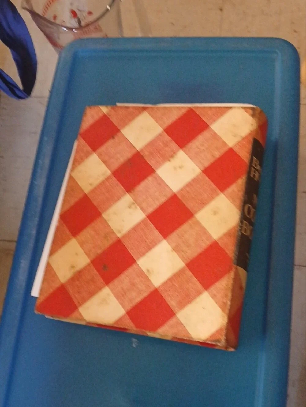 Better Homes And Gardens Cookbook with Red and Cream Plaid Cover