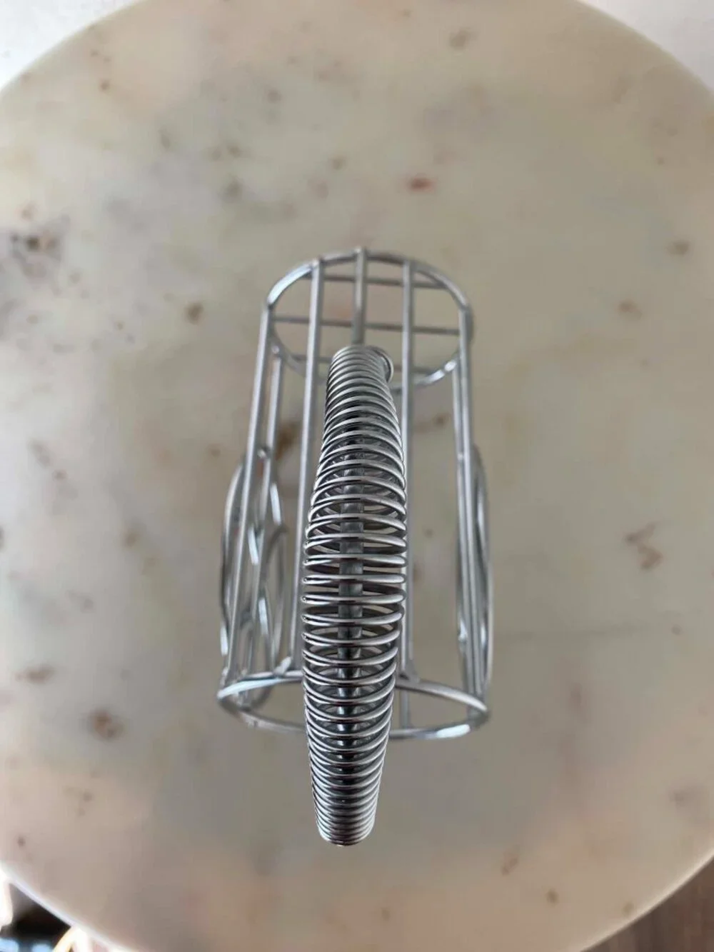 Chrome WINE BOTTLE CARRYING CADDY Metal Holder Rack Spring Coil Handles Cart