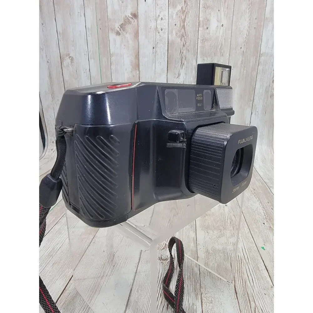 Fuji DL-400 TELE Point & Shoot 35mm Film Camera 35mm-70mm Lens Black w/2 Battery