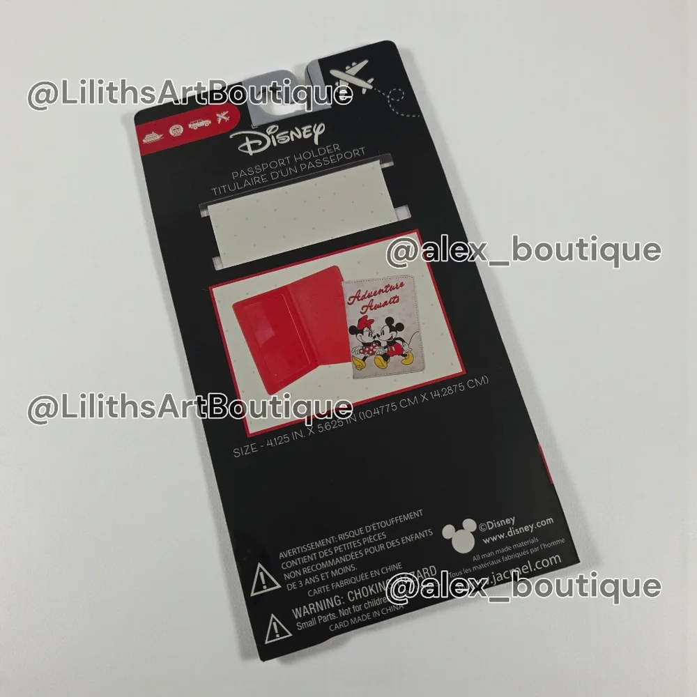 Disney Mickey & Minnie Passport Holder NIP 
