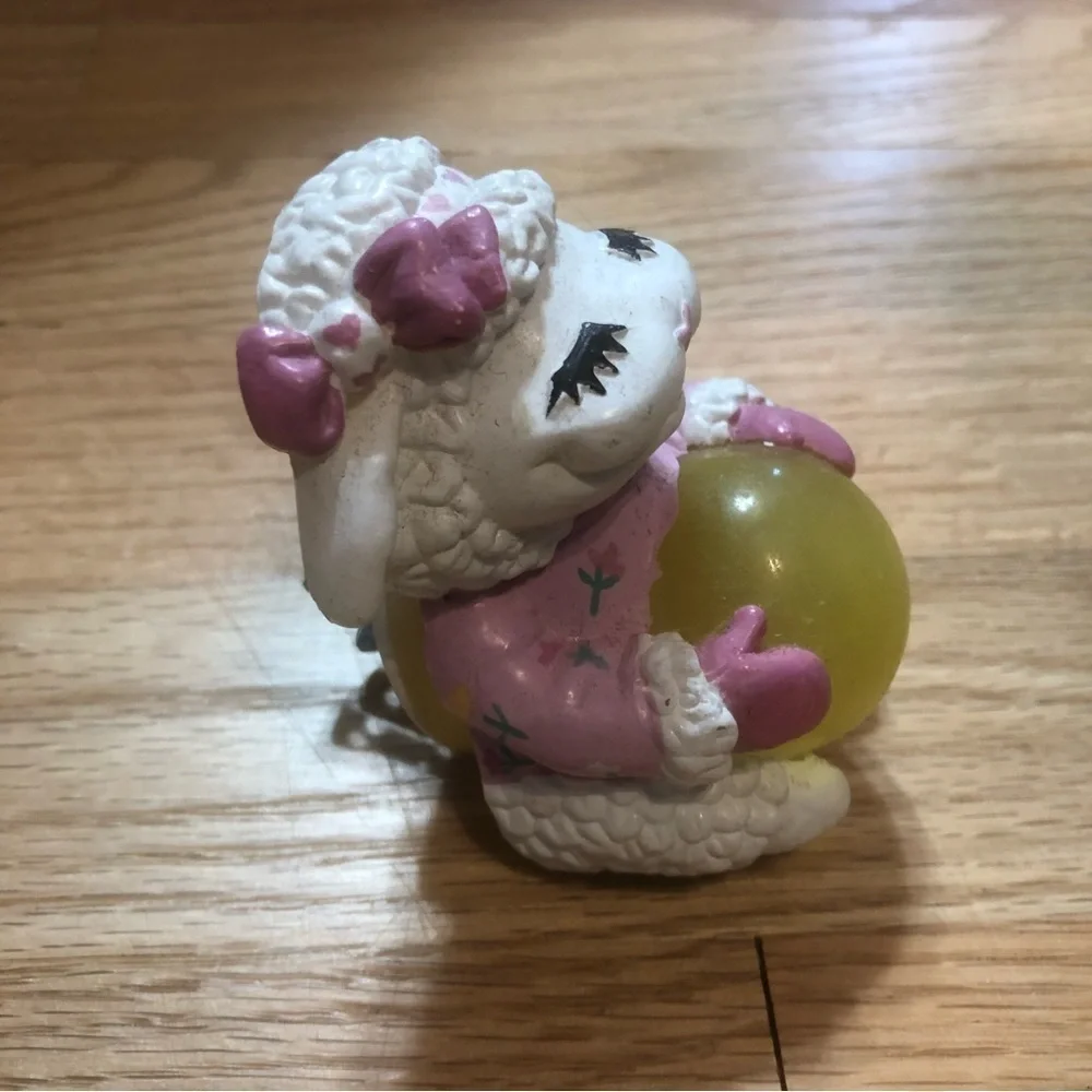 Vintage Lamb Chop Night Light Plug In White Pink Room Decor