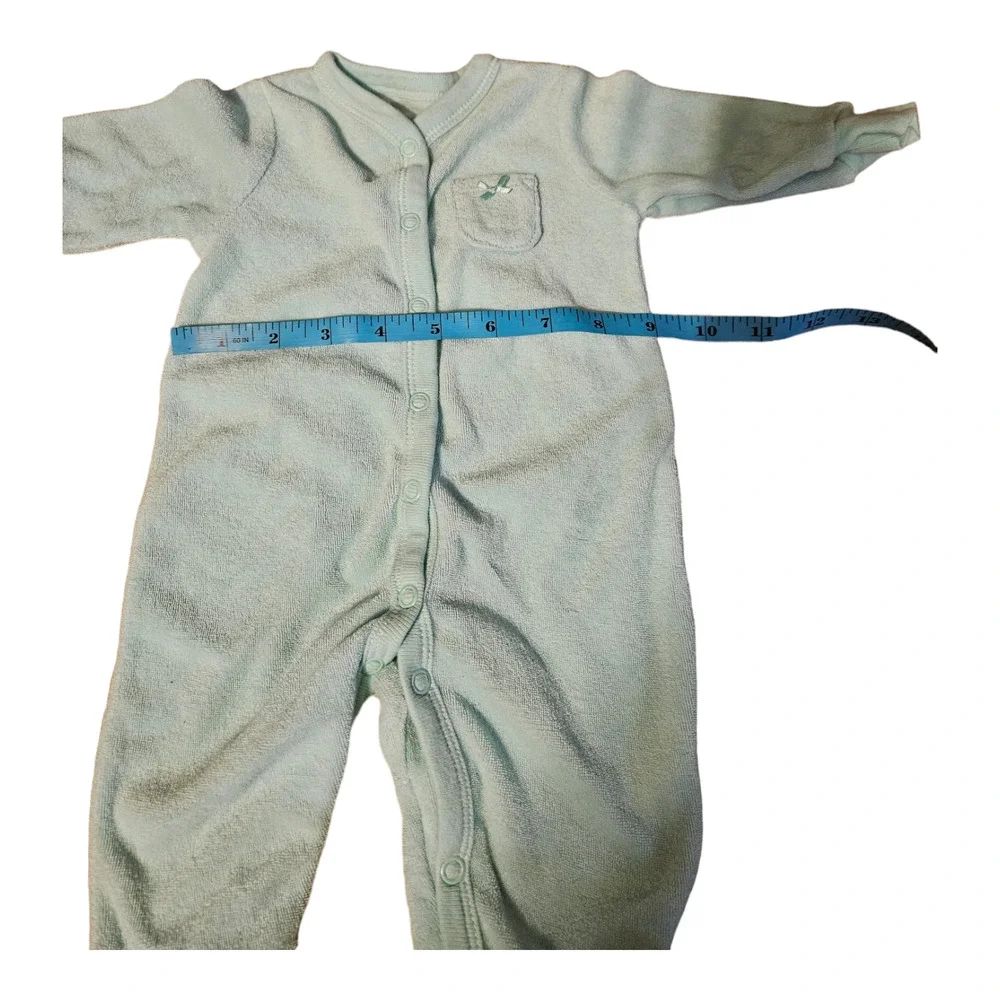 Carter's 3 Month Light Blue Snap Up Long Sleeve Sleeper