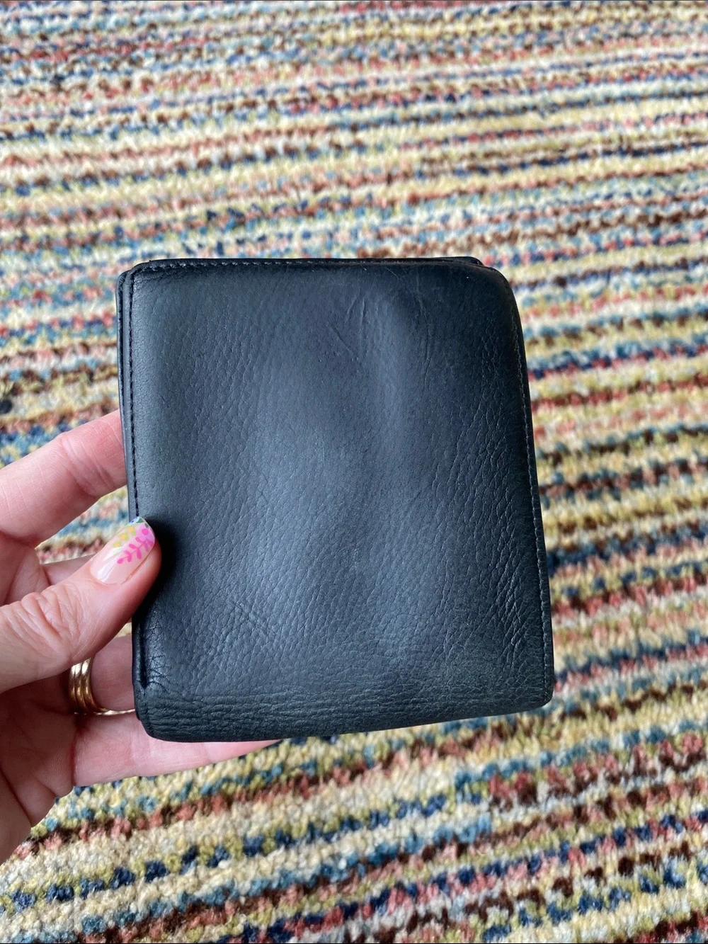 Polo Ralph Lauren black leather bifold wallet