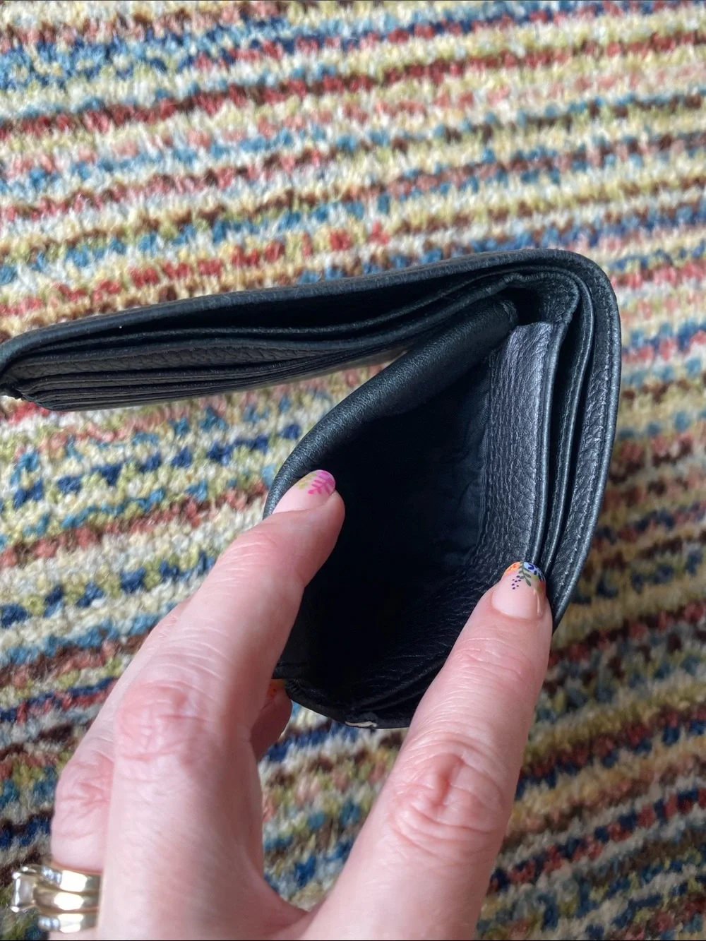 Polo Ralph Lauren black leather bifold wallet