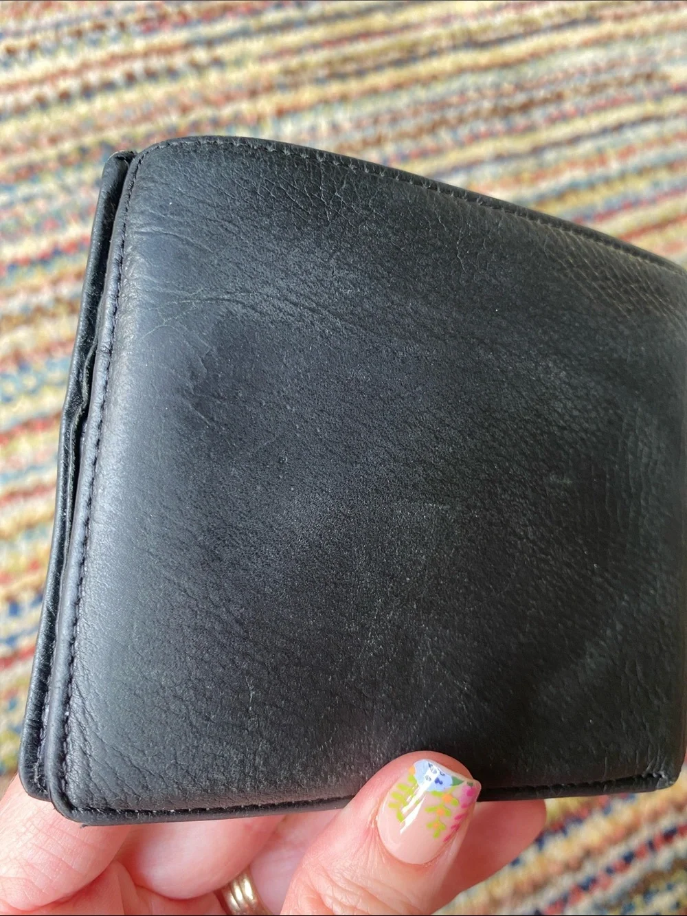 Polo Ralph Lauren black leather bifold wallet