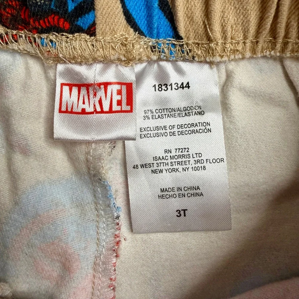 Marvel Spider-Man Kids 3T Joggers Tan All Over Print Pants