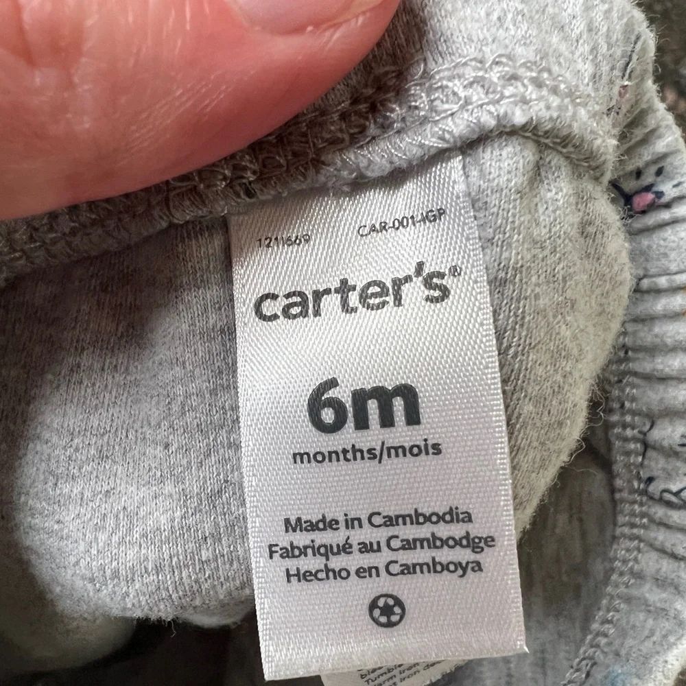 Carter’s 6M Gray, Pink and Blue Bermuda Legging Shorts