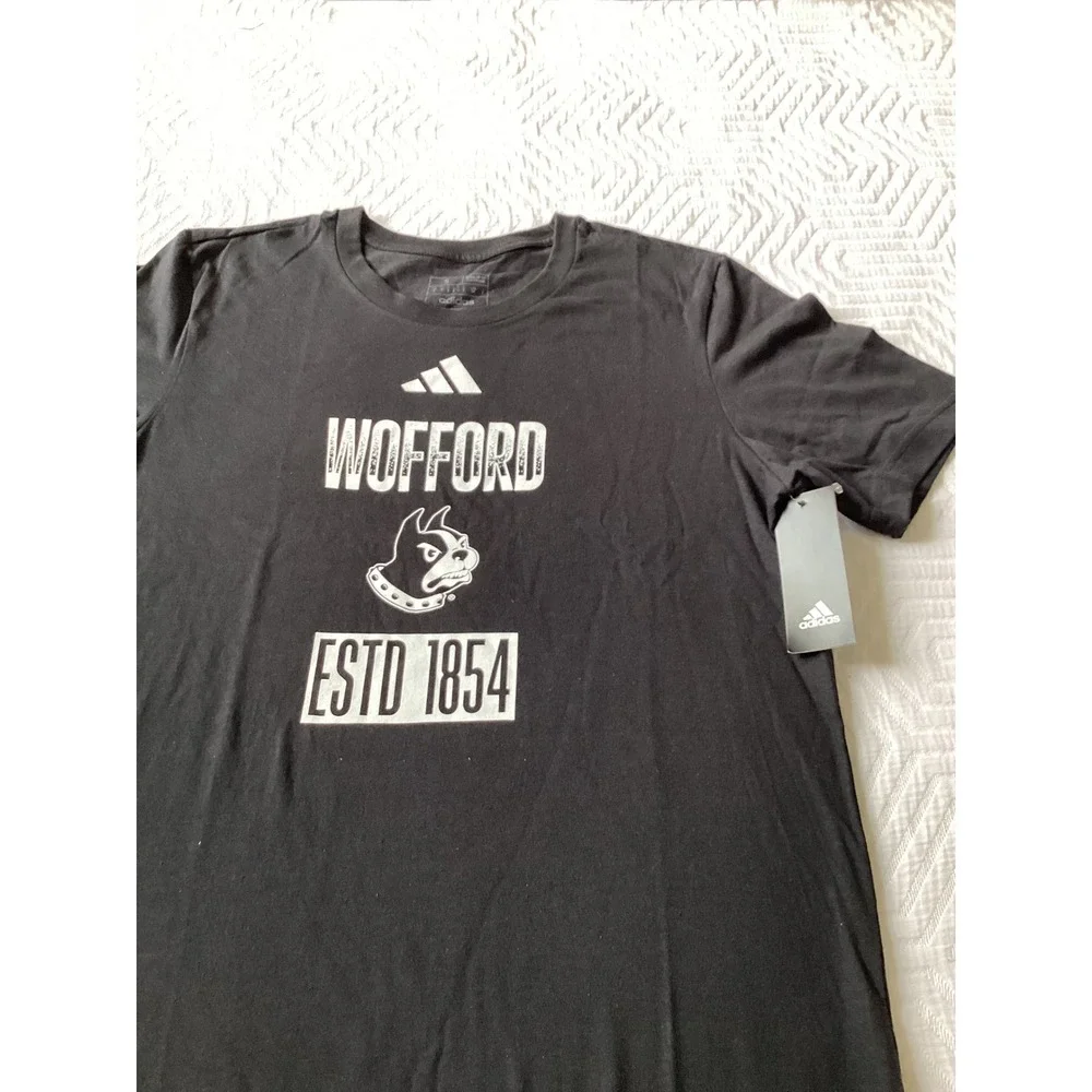 Adidas Wofford College Bulldogs T Shirt Mens‎ Size S Black Graphic Tee