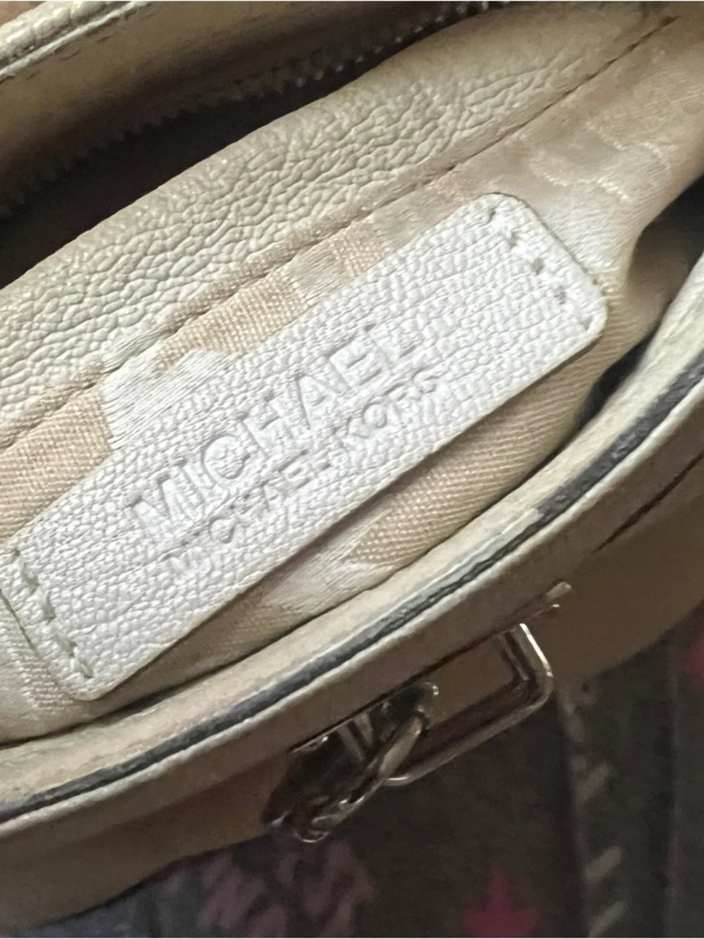 Michael Kors Cream Leather Mini Crossbody Shoulder Bag