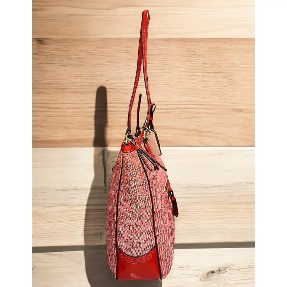 Coach 25051 Poppy Signature C Oxford Small Tote Bag