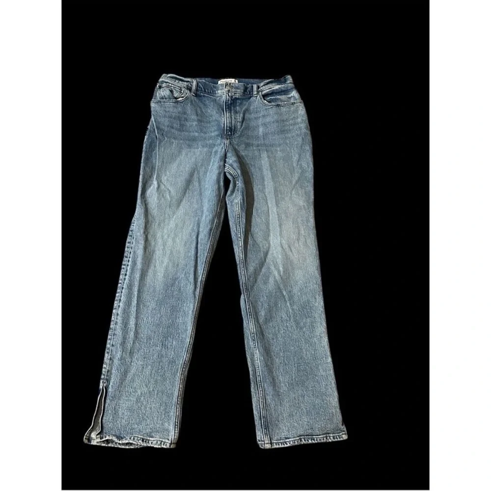 Abercrombie 90's ultra high rise straight 14 32 light wash curve love
