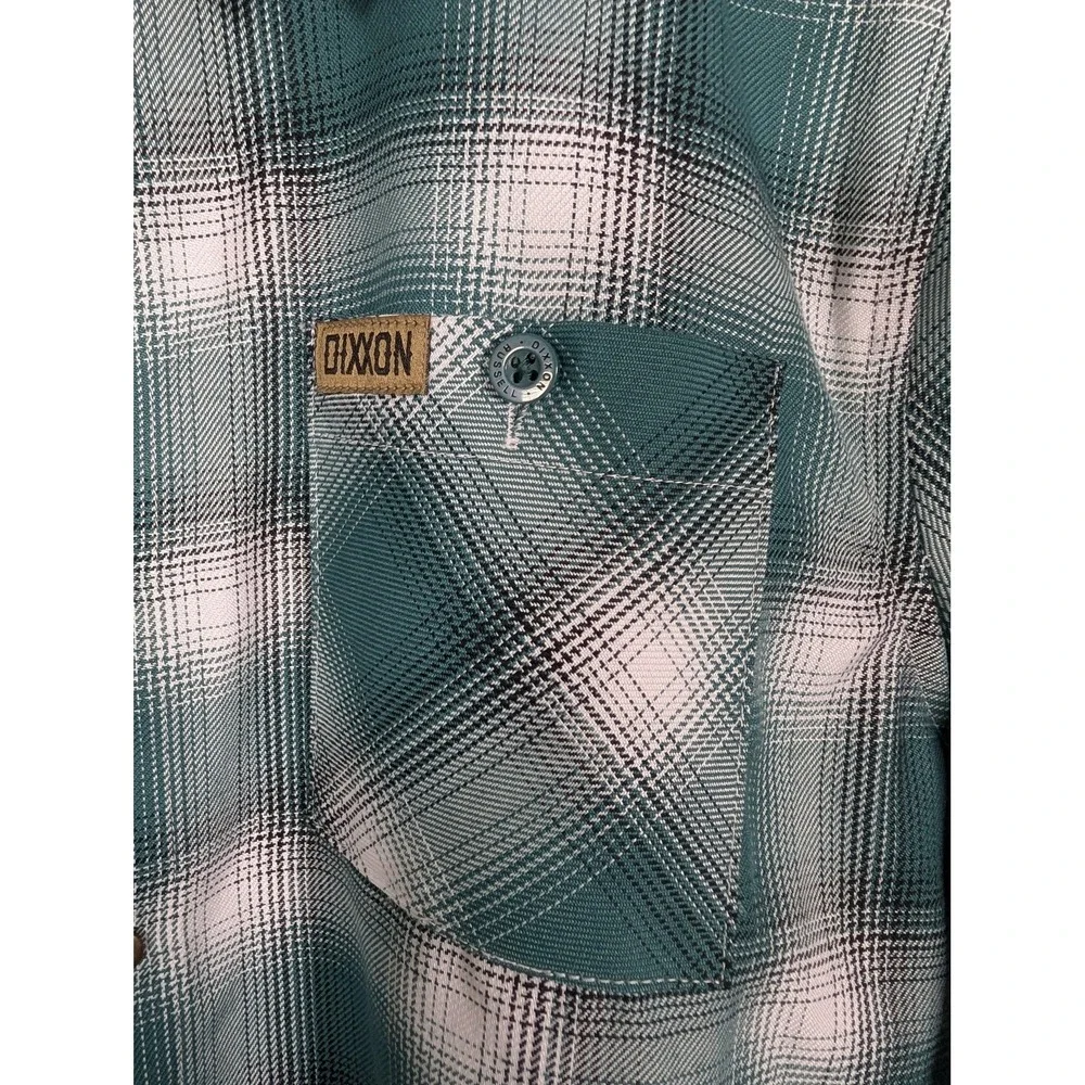 Dixxon Flannel Shirt‎ Youth XL Green Plaid Button Up DFC Tech Blend New Tags