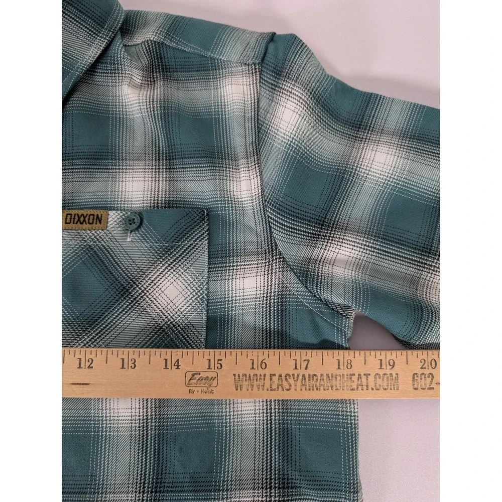Dixxon Flannel Shirt‎ Youth XL Green Plaid Button Up DFC Tech Blend New Tags