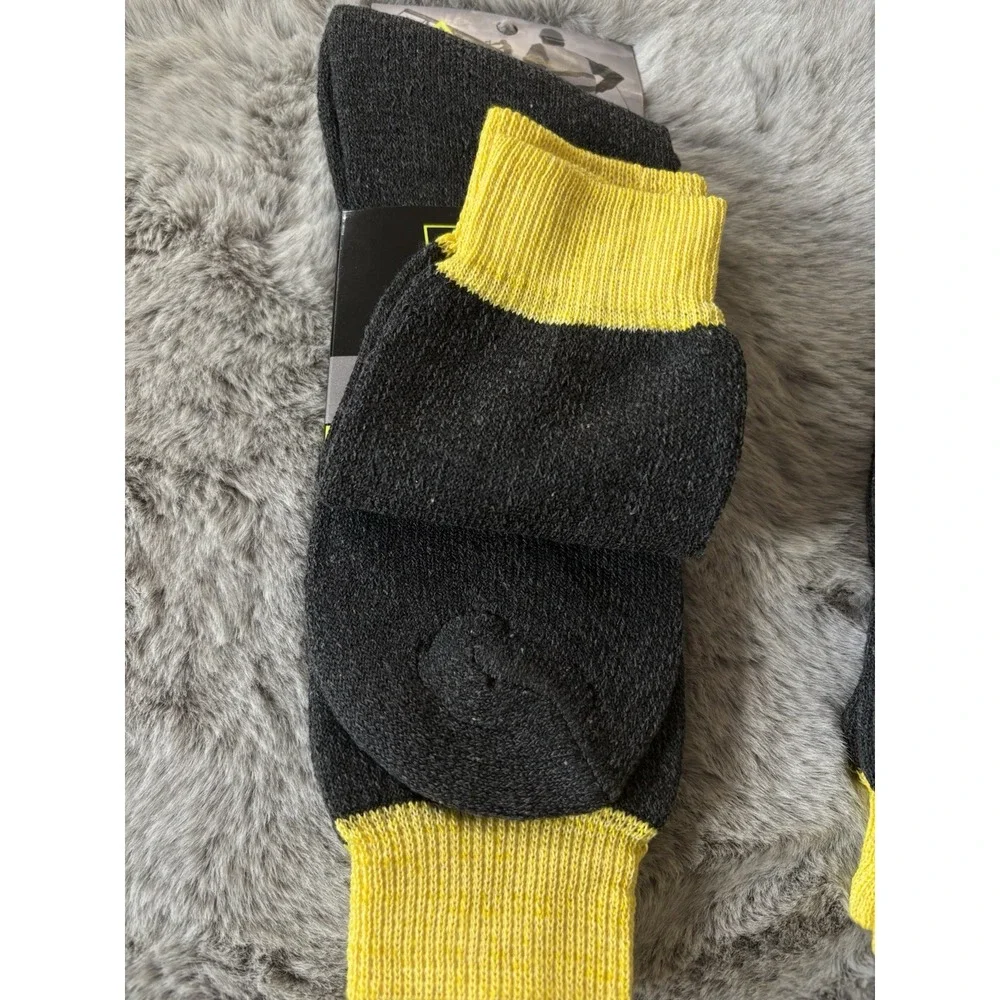 Viz High‎ reflective Work Socks 2 Pack Gray And Yellow Size 10-13
