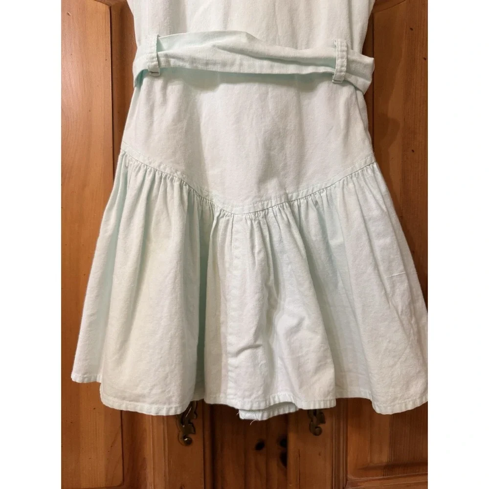 VTG 80s Amy Too!‎ Byer Girls Mint Green Summer Party Dress USA Drop Waist Sz 7
