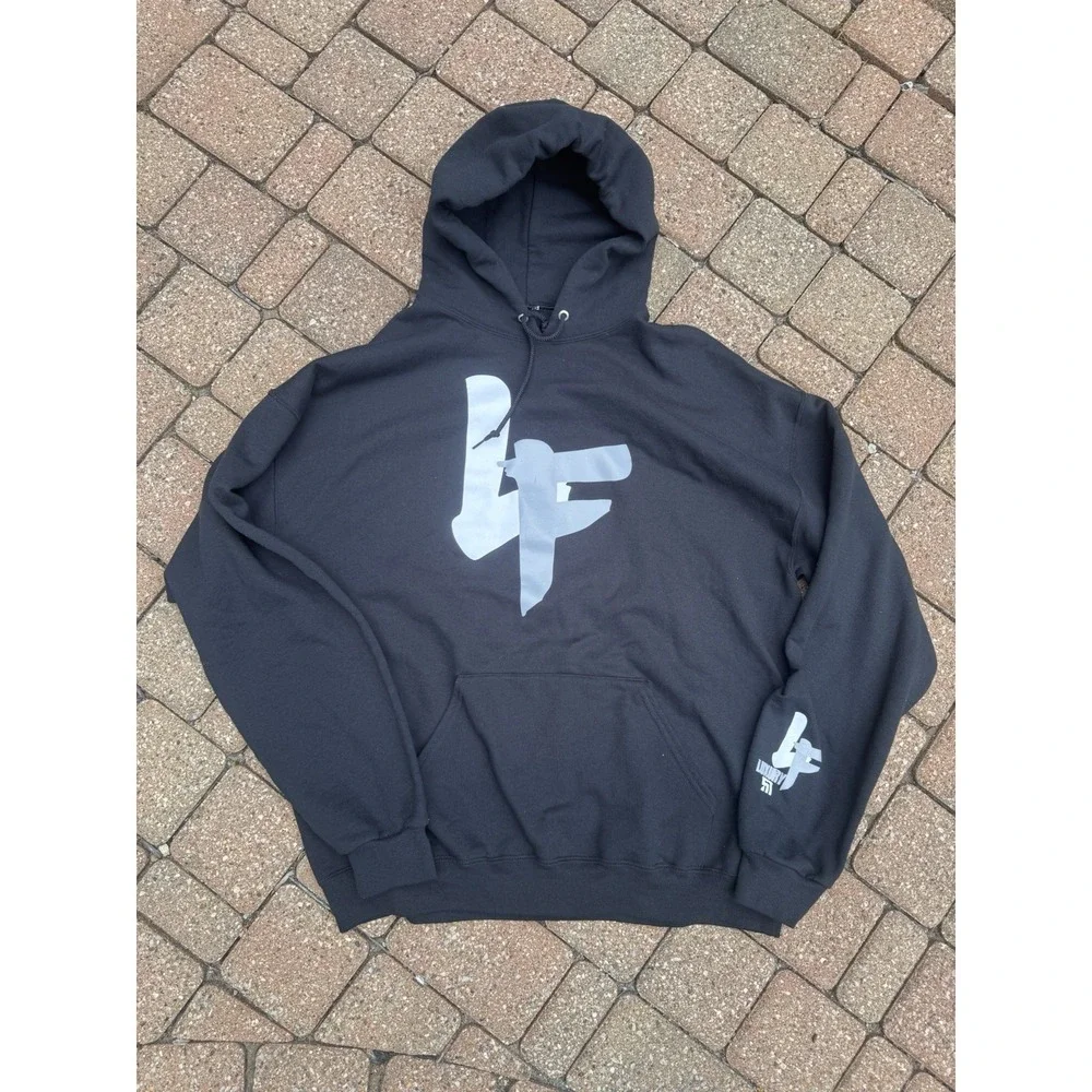 LF Black Hoodie XL‎ luxury Fit Mens Grunge Street Style Hip Hop
