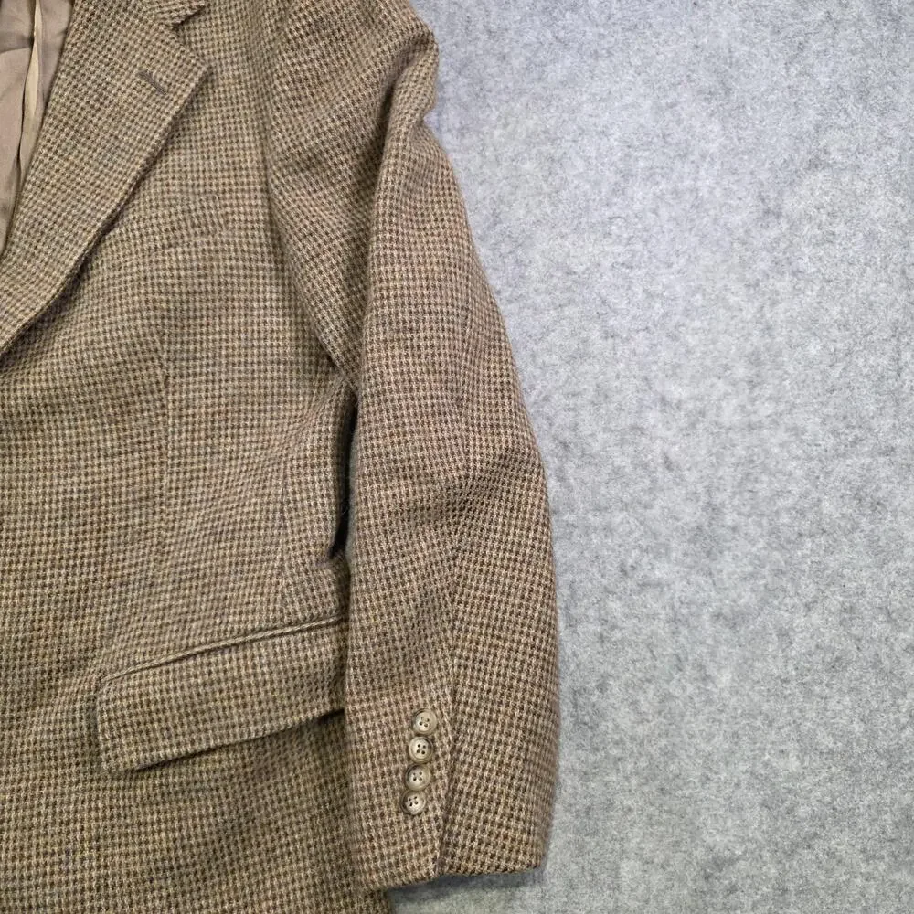 Vintage Polo Ralph Lauren Blazer‎ Sport Coat Mens 41 Brown Tweed Check USA 80s
