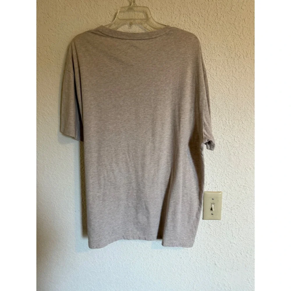 Polo Ralph Lauren Mens XL Classic Fit V-Neck T-Shirt Heather Tan Beige Cotton