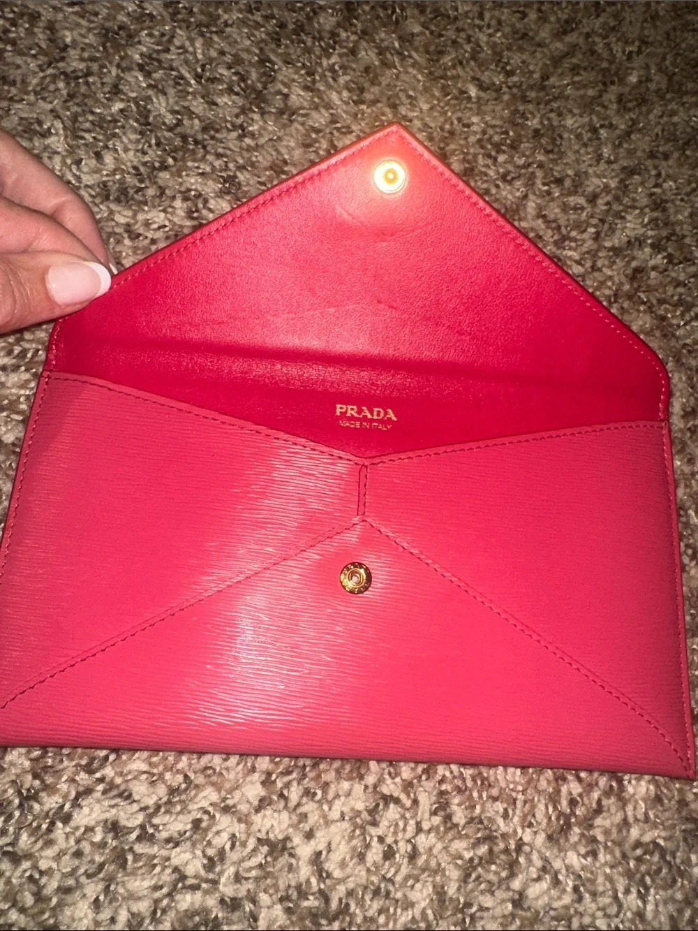 Prada sleek envelope