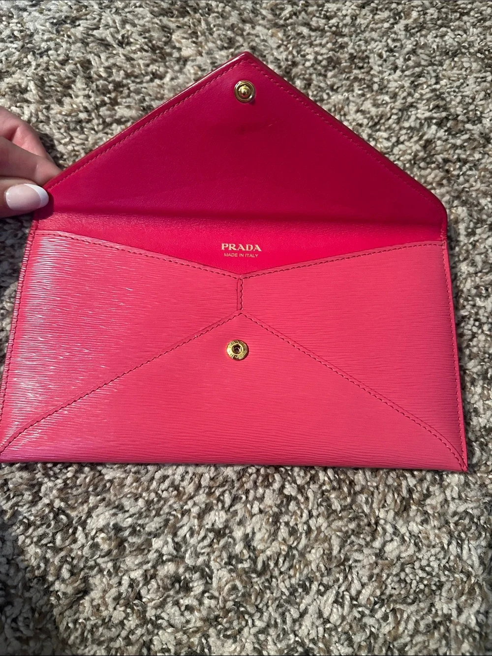 Prada sleek envelope