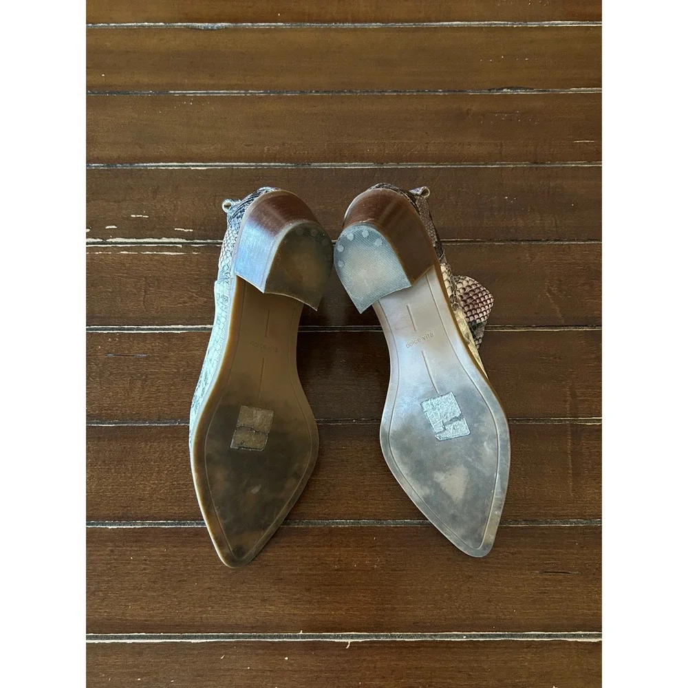 Dolce Vita Snakeskin Print Pointed‎ Toe Chelsea Ankle Boots Women's