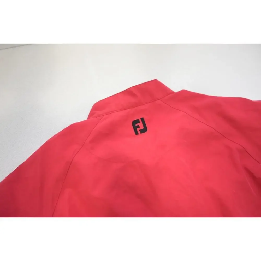 FootJoy Golf Windbreaker Jacket Snap Neck Red‎ Long Sleeve Mens Size XL
