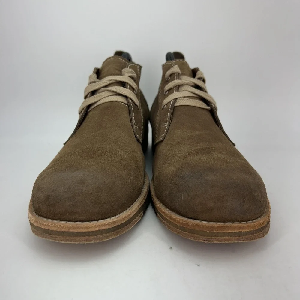 Bed Stu Boots Mens Size 8.5 Brown Suede Chukka Ankle Lace Up Contrast Stitching