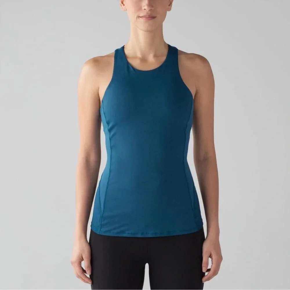 Lululemon Body Con Tank in Poseidon yoga gym streetwear athletic running