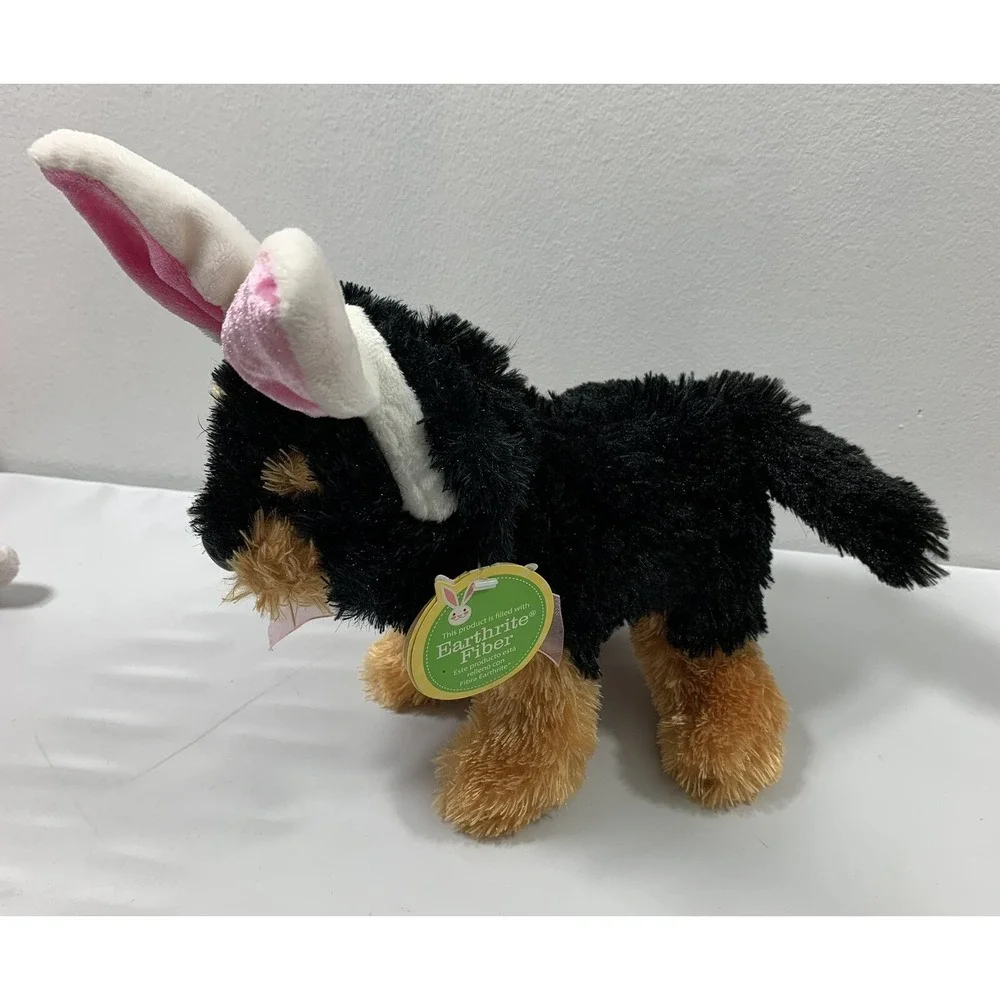 DanDee Plush Terrier Puppy Dog with Bunny Rabbit Ears Stuffed‎ Animal Toy NOS