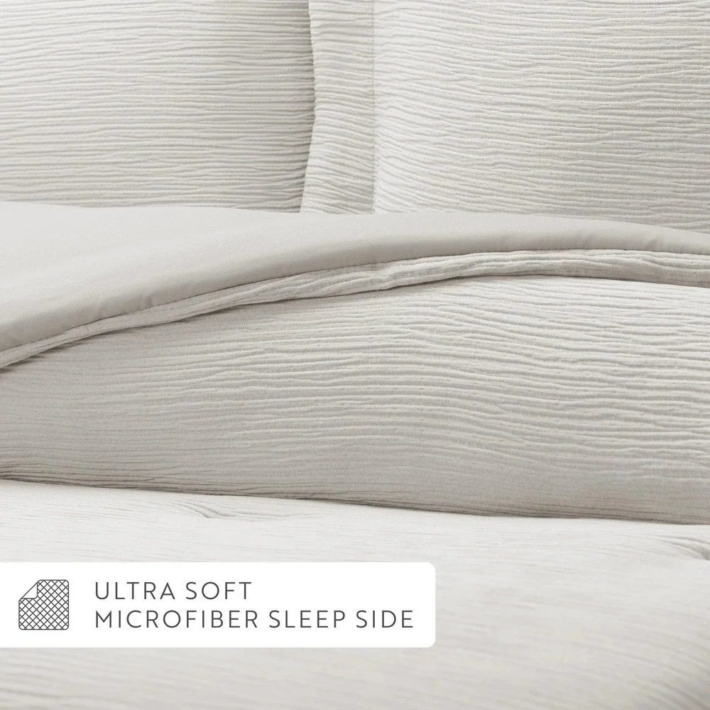 New Linens & Hutch Cloud Weave Textured Down-Alternative Comforter Set Twin XL