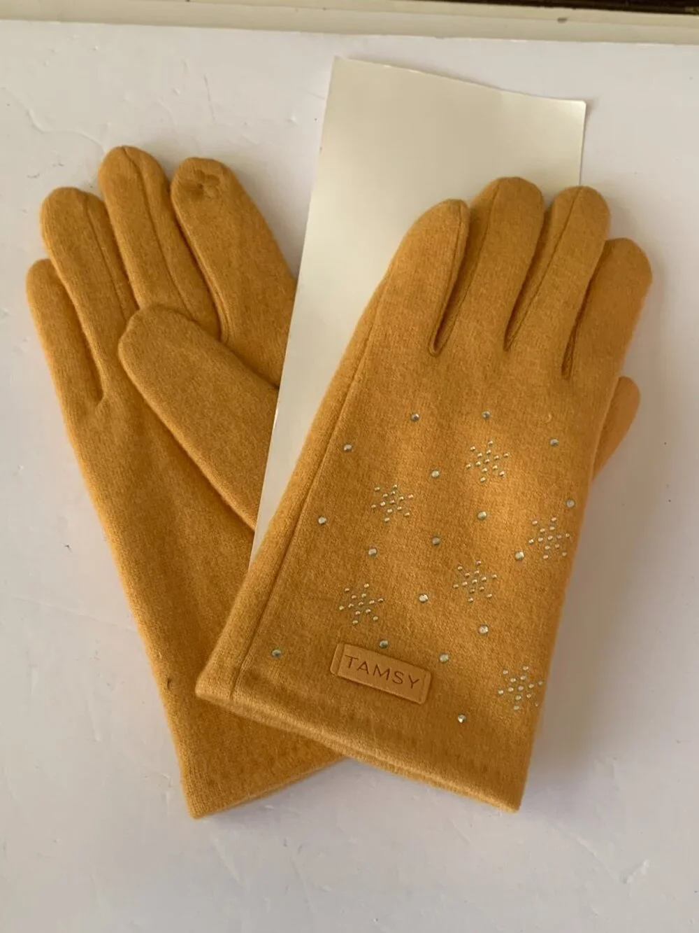 TAMSY gloves mustard