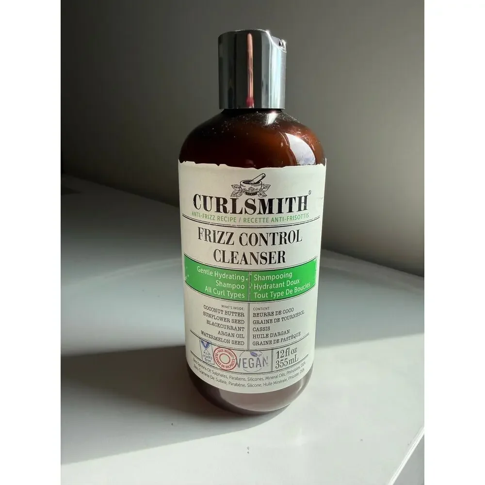 $26 Curlsmith Frizz Control Cleanser Shampoo 12 oz Anti-Frizz Hydrating Vegan