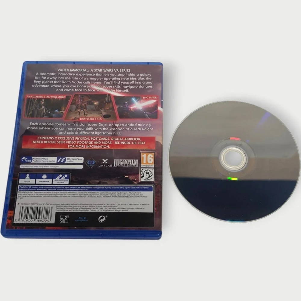 PS4 VR 2021 - Vader Immortal: A Star Wars VR Series PAL Region 2 CASE GAME ONLY