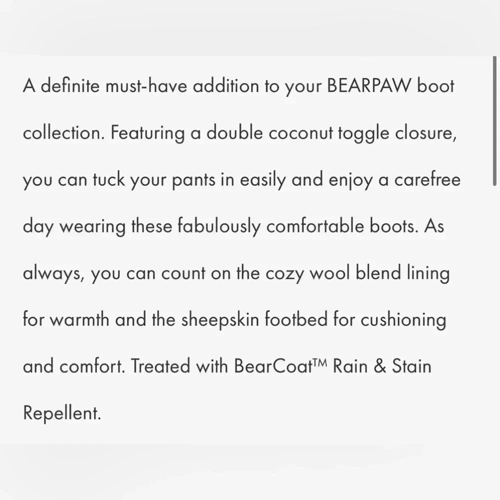 BEARPAW Rosaline Suede upper,sheepskin & wool blend lined,TPR outsole booties