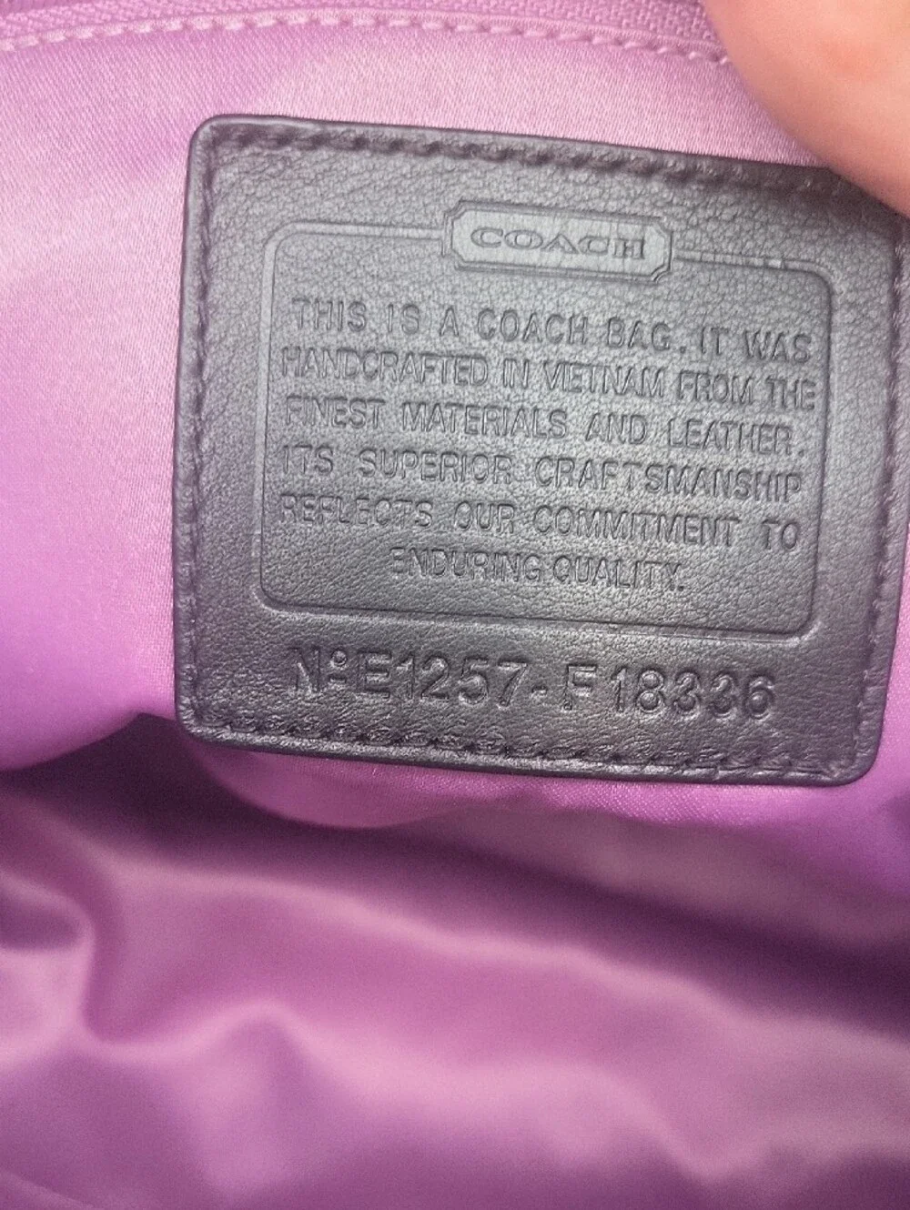 COACh Black Leather Tote with Gloss Accent - Designer Style
