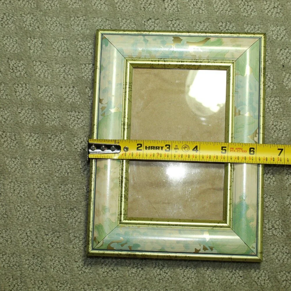 Vintage 90s Gold & Pastel Floral Metal Size 8.25