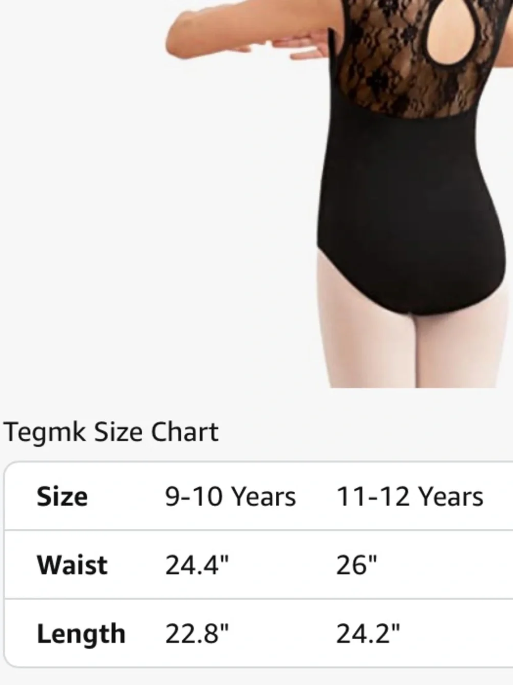 Black Lace-Accent Kids Dance Leotard