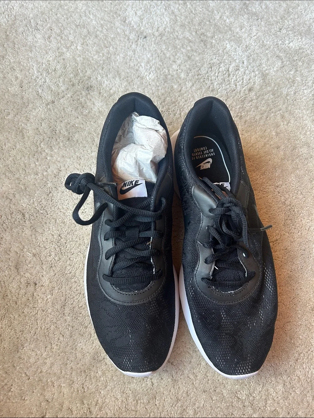 Nike Black and White Lightweight Mesh Trainers
