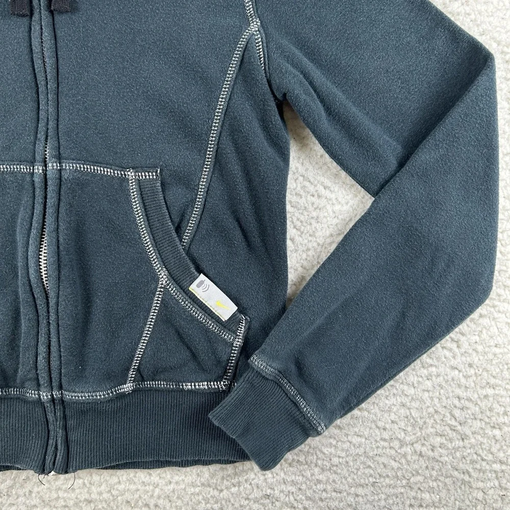 Vintage Nike‎ Hoodie Womens Small Full Zip Contrast Stitching Y2K 90s Silver Tag